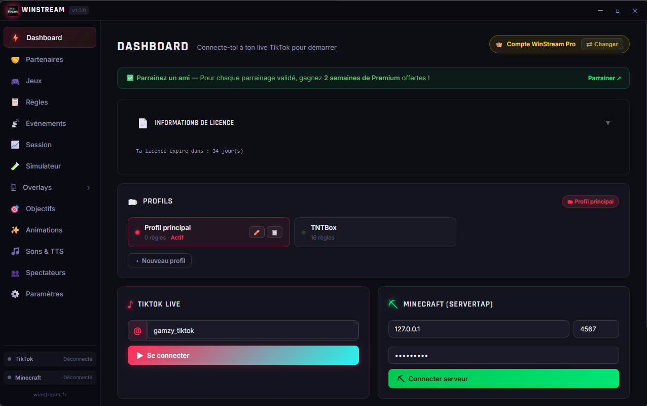 WinStreamLive aperçu